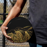 Golden Spiritual Lotus Print Basketball