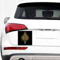 Golden Spiritual Lotus Print Car Sticker