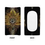 Golden Spiritual Lotus Print Changing Pad Cover