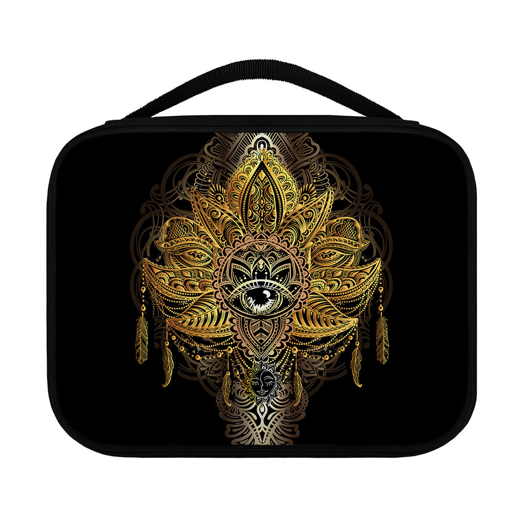 Golden Spiritual Lotus Print Classic Bible Case
