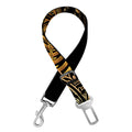 Golden Spiritual Lotus Print Dog Seat Belt