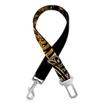 Golden Spiritual Lotus Print Dog Seat Belt
