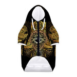 Golden Spiritual Lotus Print Dog Zip Up Hoodie