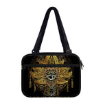 Golden Spiritual Lotus Print Double Strap Bible Bag
