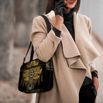 Golden Spiritual Lotus Print Double Strap Bible Bag