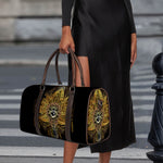 Golden Spiritual Lotus Print Duffle Bag