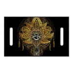 Golden Spiritual Lotus Print Golf Cart Seat Cover