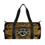 Golden Spiritual Lotus Print Gym Bag