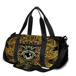 Golden Spiritual Lotus Print Gym Bag