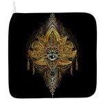 Golden Spiritual Lotus Print Hand Towel
