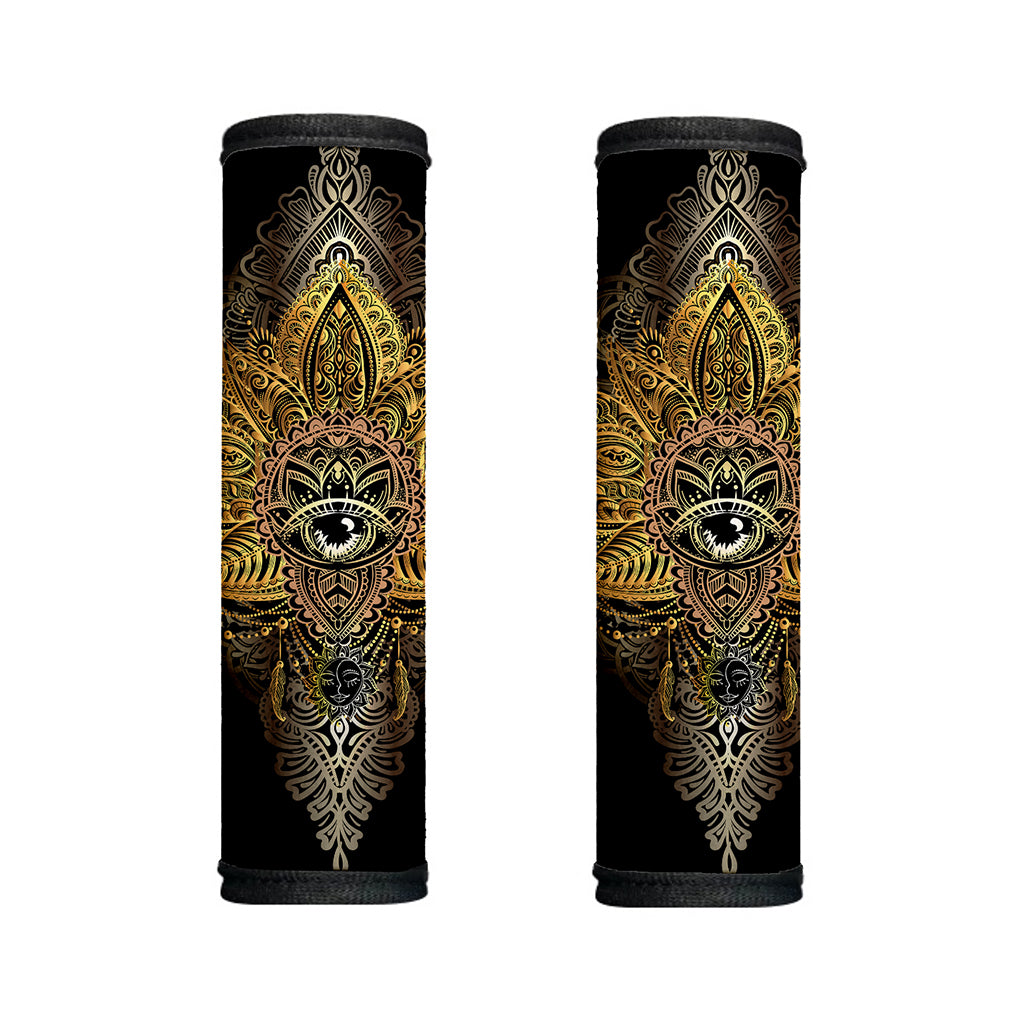 Golden Spiritual Lotus Print Handle Covers