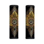 Golden Spiritual Lotus Print Handle Covers