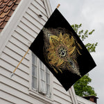 Golden Spiritual Lotus Print House Flag