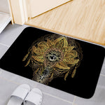 Golden Spiritual Lotus Print Indoor Door Mat