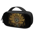 Golden Spiritual Lotus Print Insulin Cooler Travel Case