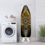 Golden Spiritual Lotus Print Ironing Board Cover
