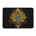 Golden Spiritual Lotus Print Kitchen Mat