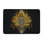 Golden Spiritual Lotus Print Kitchen Mat