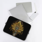 Golden Spiritual Lotus Print Laptop Sleeve