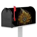 Golden Spiritual Lotus Print Mailbox Cover