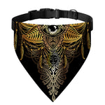 Golden Spiritual Lotus Print Over The Collar Dog Bandana