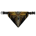 Golden Spiritual Lotus Print Over The Collar Dog Bandana