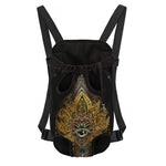 Golden Spiritual Lotus Print Pet Carrier Backpack
