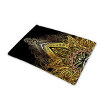 Golden Spiritual Lotus Print Pet Cooling Mat Cover