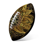 Golden Spiritual Lotus Print Rugby Ball