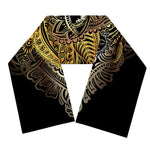 Golden Spiritual Lotus Print Scarf