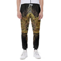Golden Spiritual Lotus Print Joggers