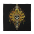Golden Spiritual Lotus Print Silk Bandana