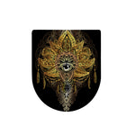 Golden Spiritual Lotus Print Toilet Lid Cover