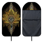 Golden Spiritual Lotus Print Waterproof Car Seat Cover