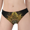 Golden Spiritual Lotus Print Women's Panties