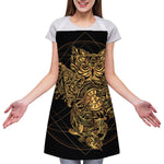 Golden Spiritual Owl Print Adjustable Apron