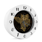 Golden Spiritual Owl Print Alarm Clock