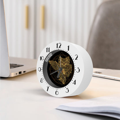 Golden Spiritual Owl Print Alarm Clock