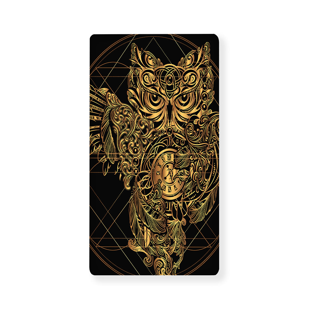 Golden Spiritual Owl Print Baby Crib Sheet