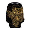 Golden Spiritual Owl Print Baby Seat Cover