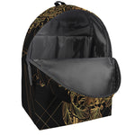 Golden Spiritual Owl Print Backpack