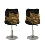 Golden Spiritual Owl Print Bar Stool Covers