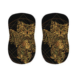 Golden Spiritual Owl Print Bar Stool Covers