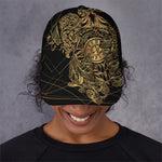 Golden Spiritual Owl Print Baseball Cap