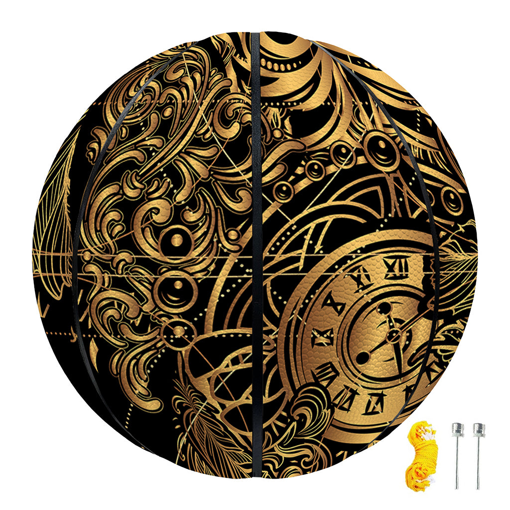 Golden Spiritual Owl Print Basketball