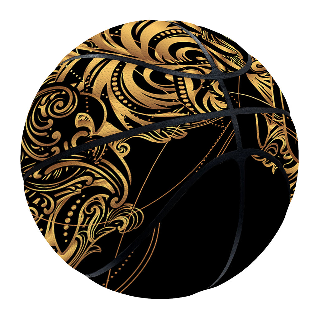 Golden Spiritual Owl Print Basketball