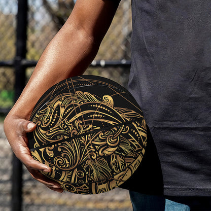 Golden Spiritual Owl Print Basketball