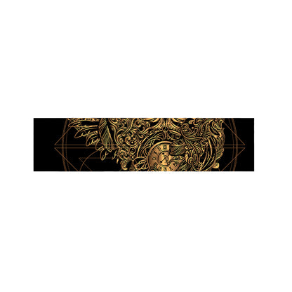 Golden Spiritual Owl Print Bed Runner