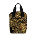 Golden Spiritual Owl Print Bible Tote Bag