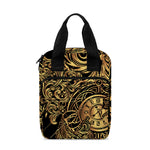 Golden Spiritual Owl Print Bible Tote Bag